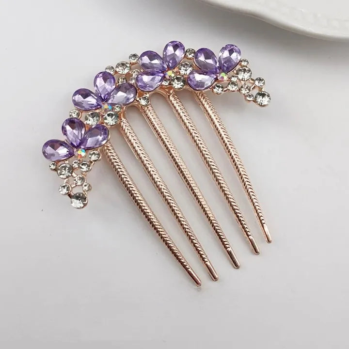 Peigne à cheveux en cristal pour femmes, pinces à cheveux décoratives en strass, couvre-chef rétro en métal, alliage de luxe, accessoires pour cheveux, bijoux cadeau