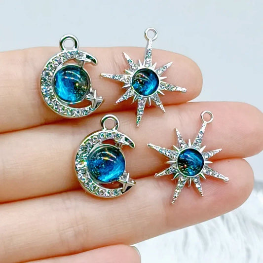 10 pièces cristal planète étoile breloques pendentifs pour colliers Bracelets boucles d'oreilles à la main bricolage artisanat fabrication de bijoux résultats