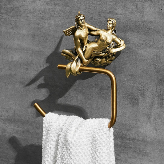 Support mural pour serviette en bronze – Série romantique MB-0816B, quincaillerie de salle de bain haut de gamme