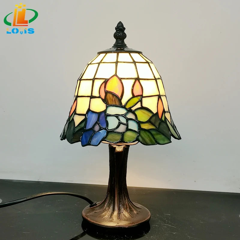 Petite lampe de Table orchidée scandinave de 6 pouces, veilleuse d'allaitement pour chambre à coucher, décoration de café, cadeau d'anniversaire en verre