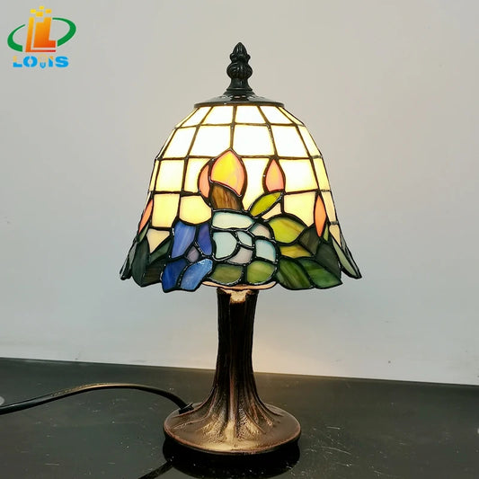 Petite lampe de Table orchidée scandinave de 6 pouces, veilleuse d'allaitement pour chambre à coucher, décoration de café, cadeau d'anniversaire en verre