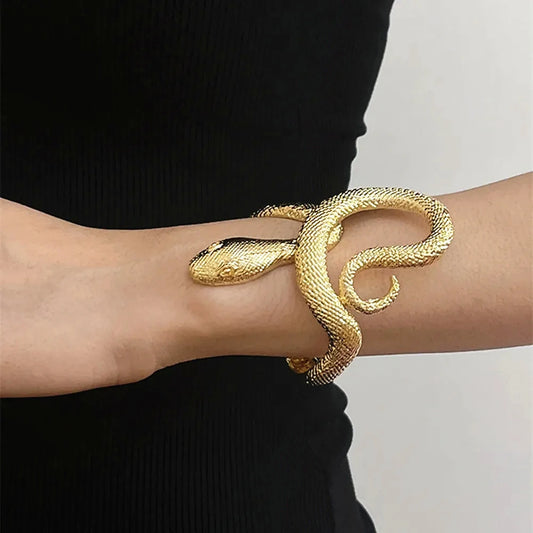 Bracelet Serpent Ouvert XIALUOKE Unisexe – Style Gothique Punk Hip-hop, Bijoux Tendance pour Femme et Homme