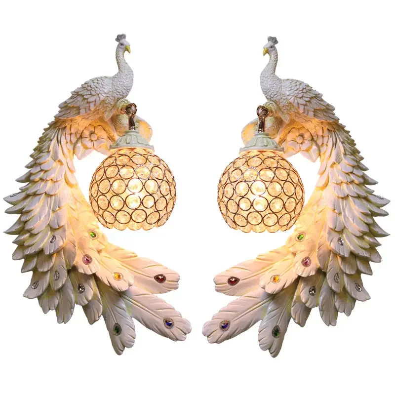 Lampe Murale Paon localité Rétro, pour Salon, Chambre à Coucher, Panneau de Sauna, Restaurant, Bar, Lumières Décoratives, Ampoule Non Incluse