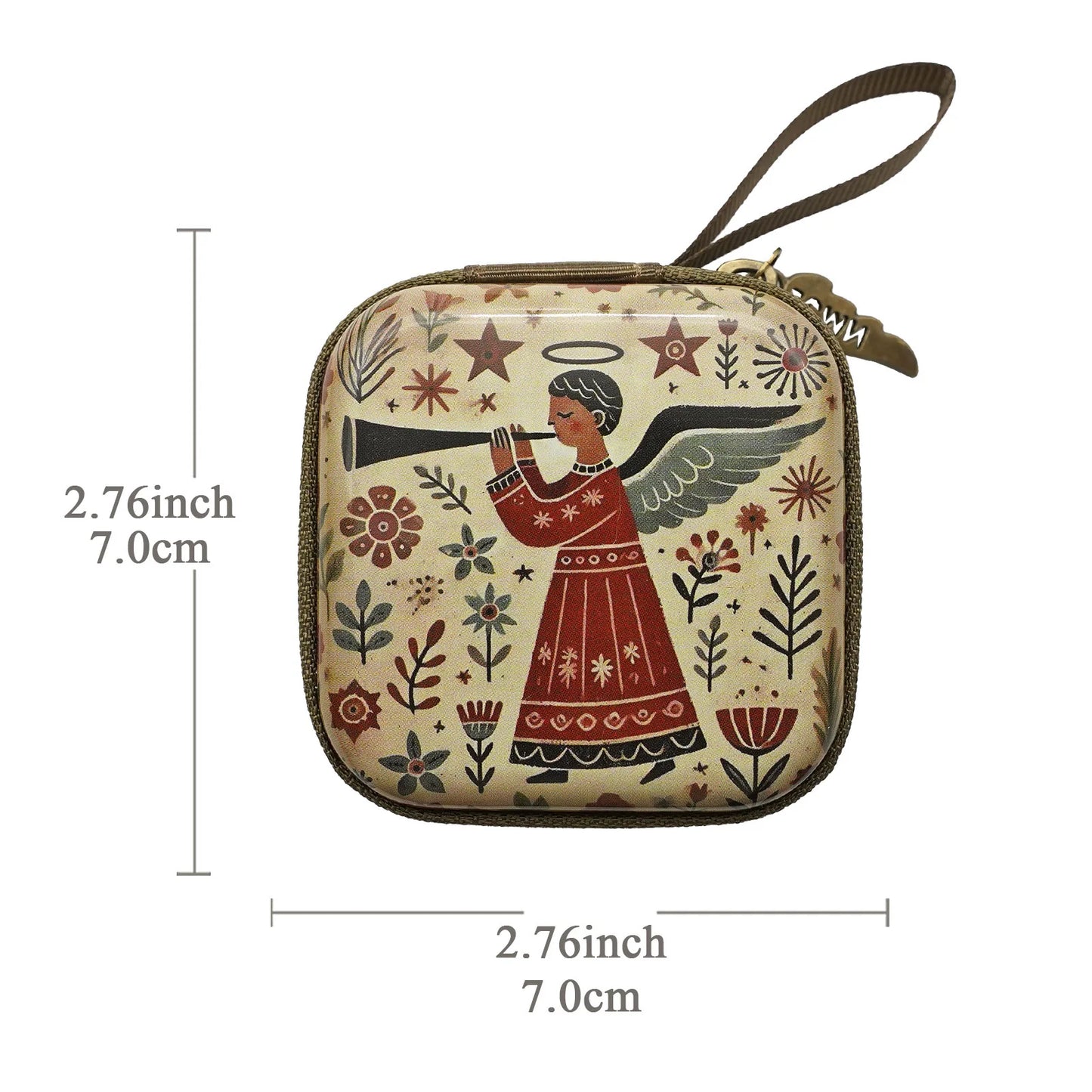 7x7 cm vierge marie jésus prière chapelet sac bijoux religieux boîte de rangement Articulos religiosos catholico