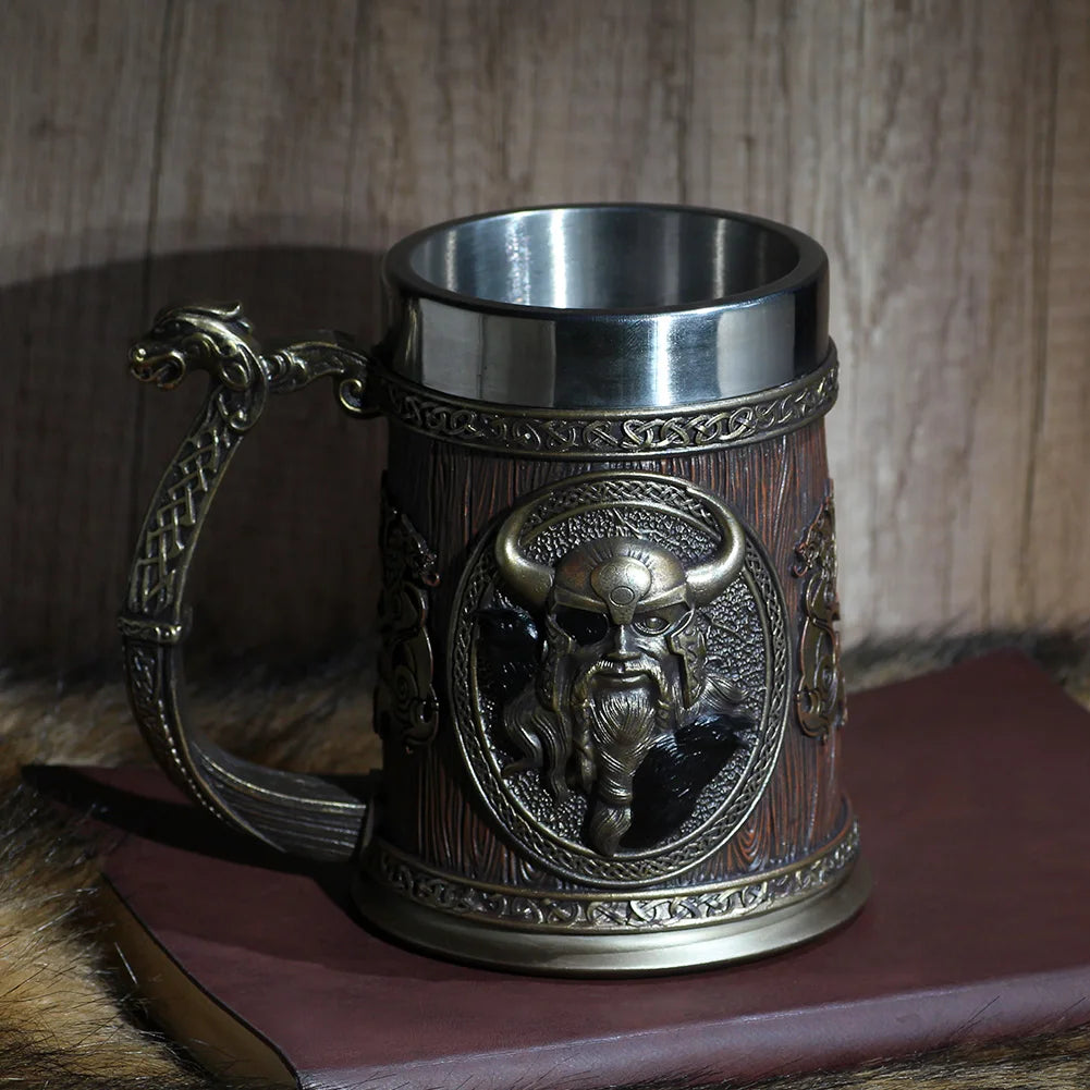 Mug Viking Thor Mjolnir, chope à bière, réservoir Odin, 20oz