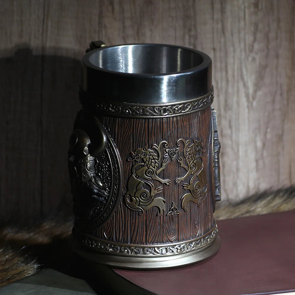 Mug Viking Thor Mjolnir, chope à bière, réservoir Odin, 20oz
