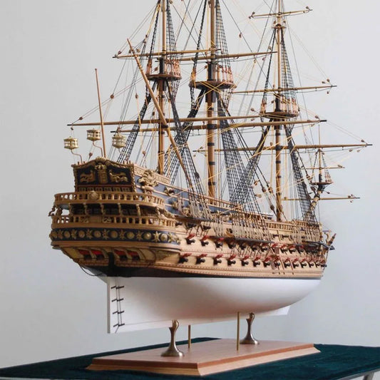 St. Philip-Modèle de voilier en bois de classe I Genic Leship, kit de bricolage, assemblé à la main, cadeau de jouet, simulation de soleil, 1/50
