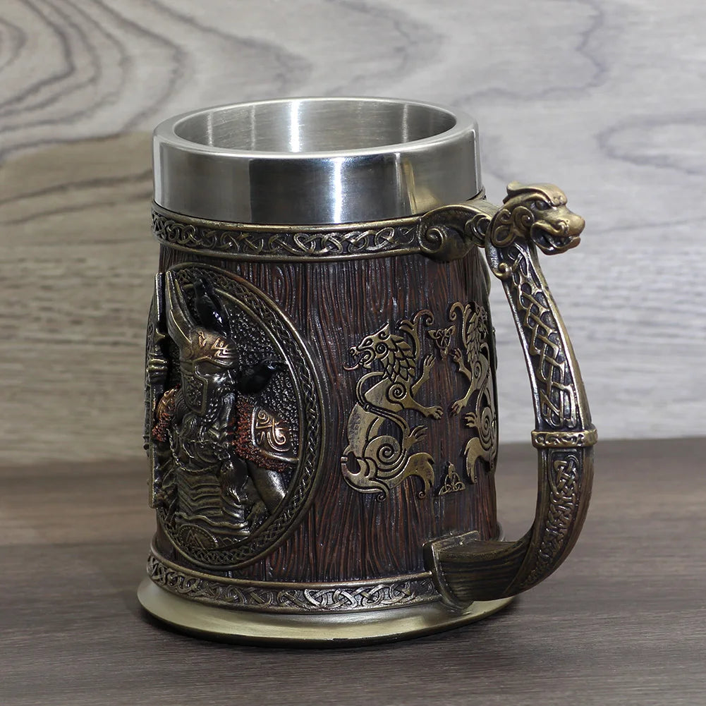 Mug Viking Thor Mjolnir, chope à bière, réservoir Odin, 20oz