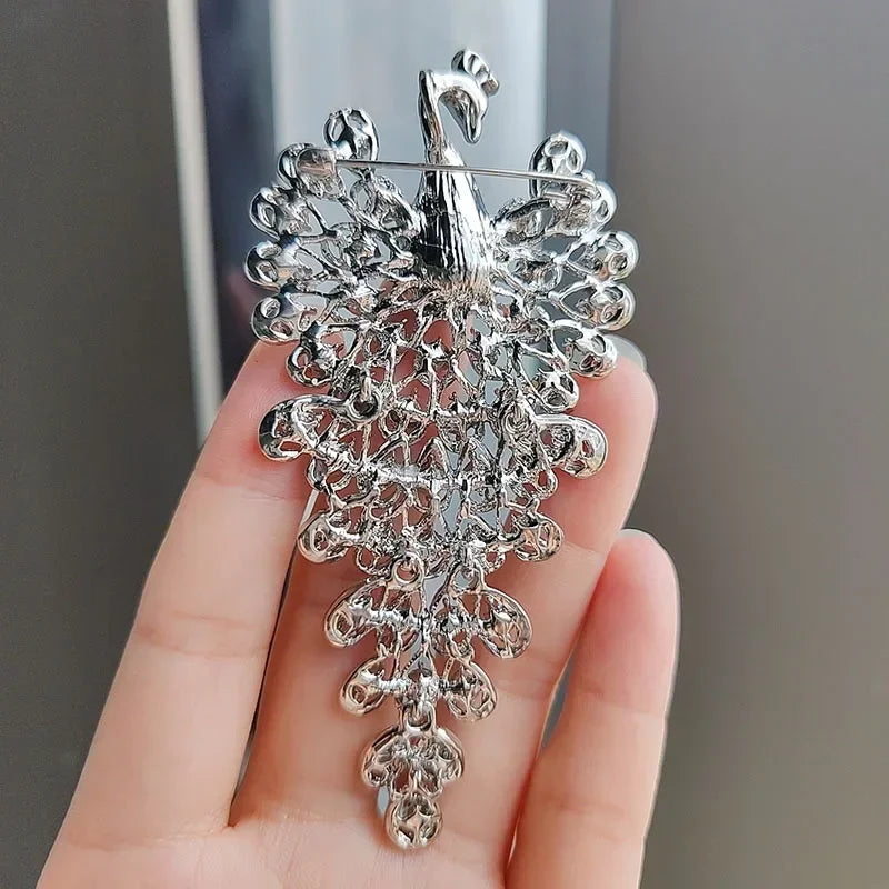 Femmes mode strass paon broche phénix vêtements accessoires broches