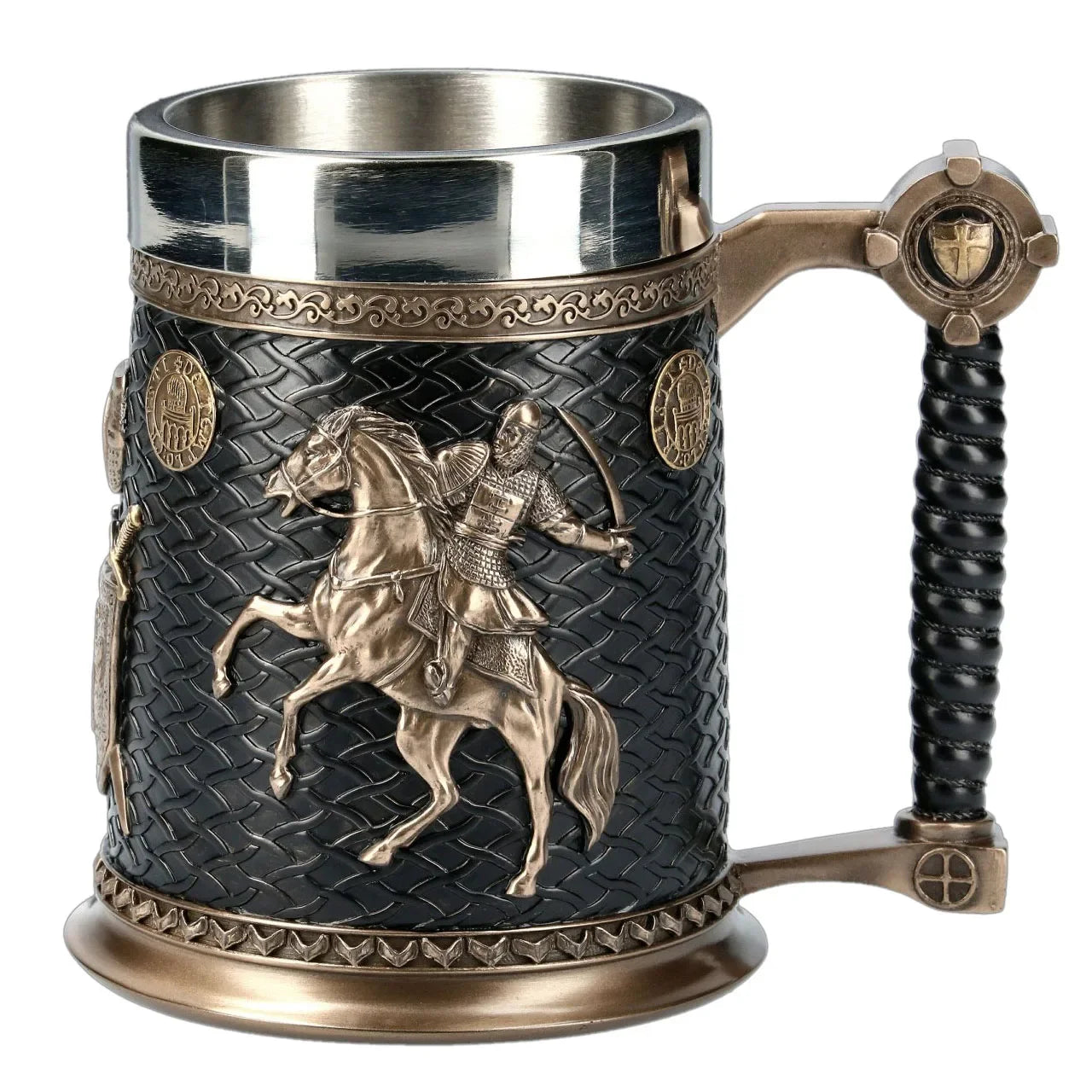 Tasses à bière Norse Myenson, arbre du monde, viking, kokor, baril de chêne, chope en résine, acier inoxydable, tasse à eau, tasse à café, 600ml
