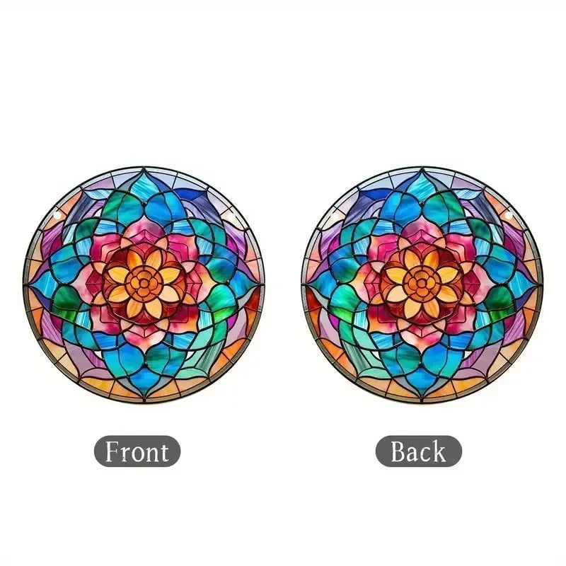 Attrape-soleil en verre contre le mauvais œil, acrylique, porte-bonheur, breloque ronde, décor de fenêtre, décor mural de porche, décor à la maison