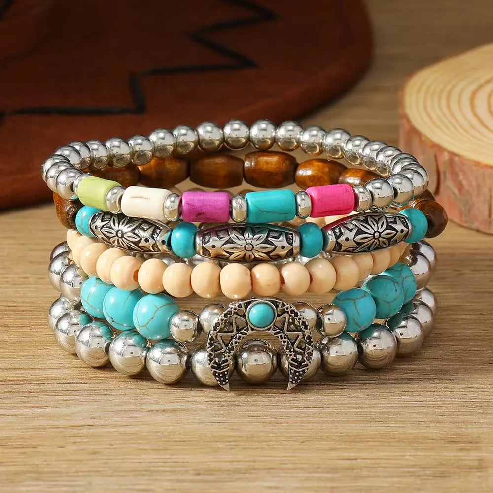 Chapeau de pays occidental tête d'animal feuille plume femmes Bracelets porte-bonheur femmes Bracelets en cuir hommes bracelet en gros bijoux cadeau