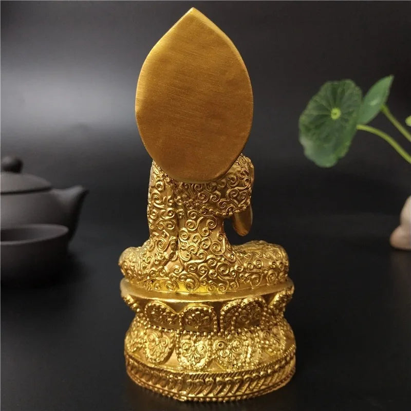 Statue de Bouddha Dorée de Thaïlande pour Décoration de Jardin, Sculpture Hindou Feng Shui, Méditation, Prière, Intense