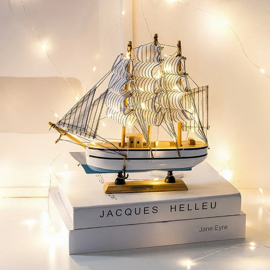 Nouveau modèle de voilier en bois, décoration de bureau, salon, artisanat, décoration nautique, modèle créatif, décoration de maison, cadeau d'anniversaire