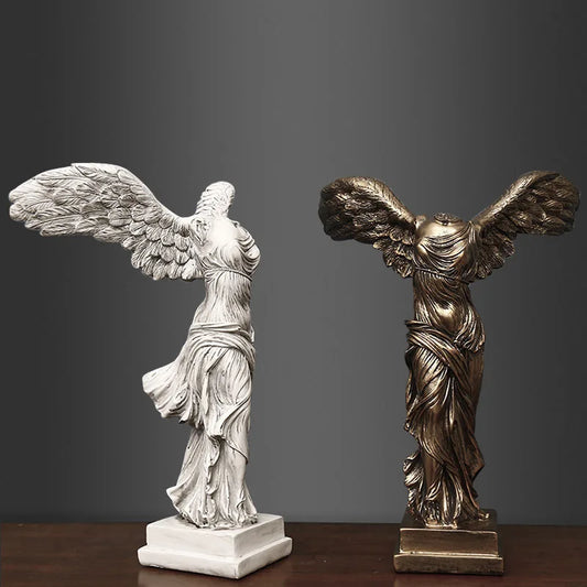 Statue grecque rétro de déesse de la victoire ailée, objet, accessoires de décoration de bureau, support de salon, décor d'étagère intérieure