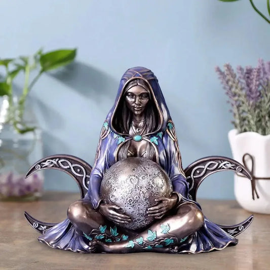 Statue de la terre mère de la déesse Gaia, Sculpture en résine, artisanat, ornements de jardin, cadeaux, décoration de bureau pour la maison, 1 pièces