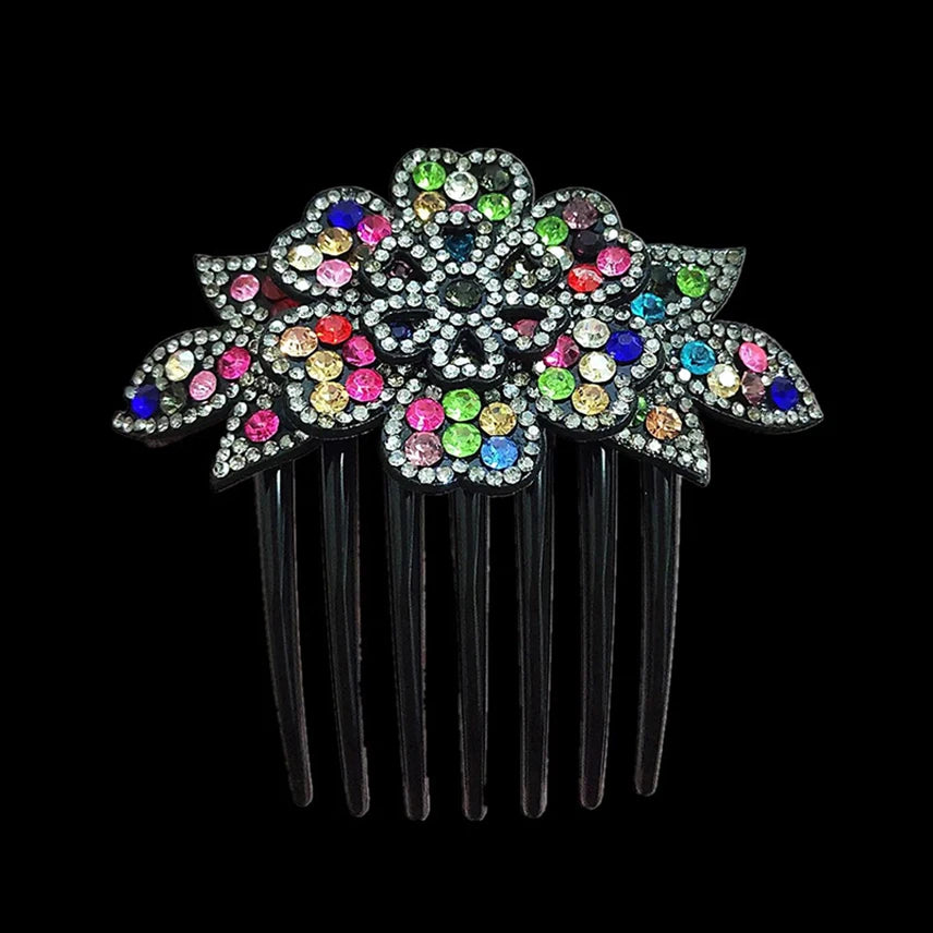 Peignes à cheveux fleur en cristal pour femmes, pinces à cheveux en biscuits, pince à cheveux fourche, coiffure de patients, vêtements de sauna, accessoires élégants
