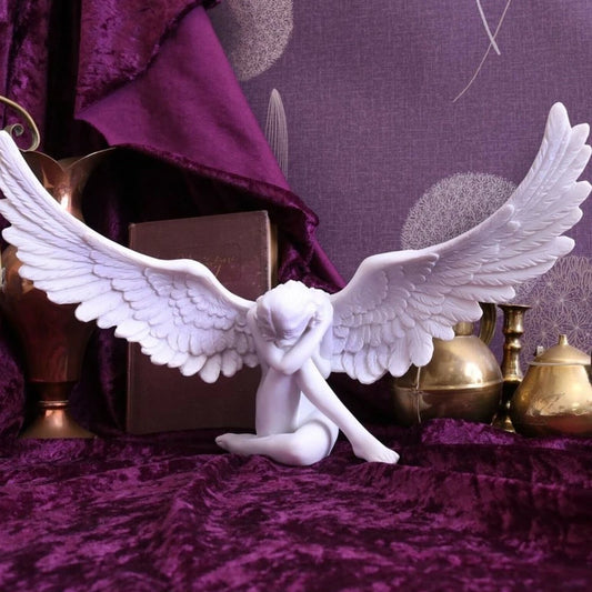 Statue jardin d'ange sanglotant, Statue d'ange déesse, ornements en résine, Figurines miniatures d'aile d'ange pour Patio