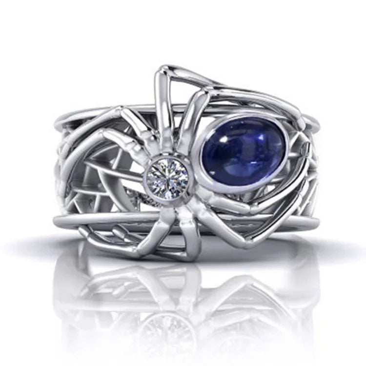 Bagues Araignée Uniques pour Femmes avec Cristaux CZ Brillants et Pierres Animales – Accessoires Cadeaux Raffinés