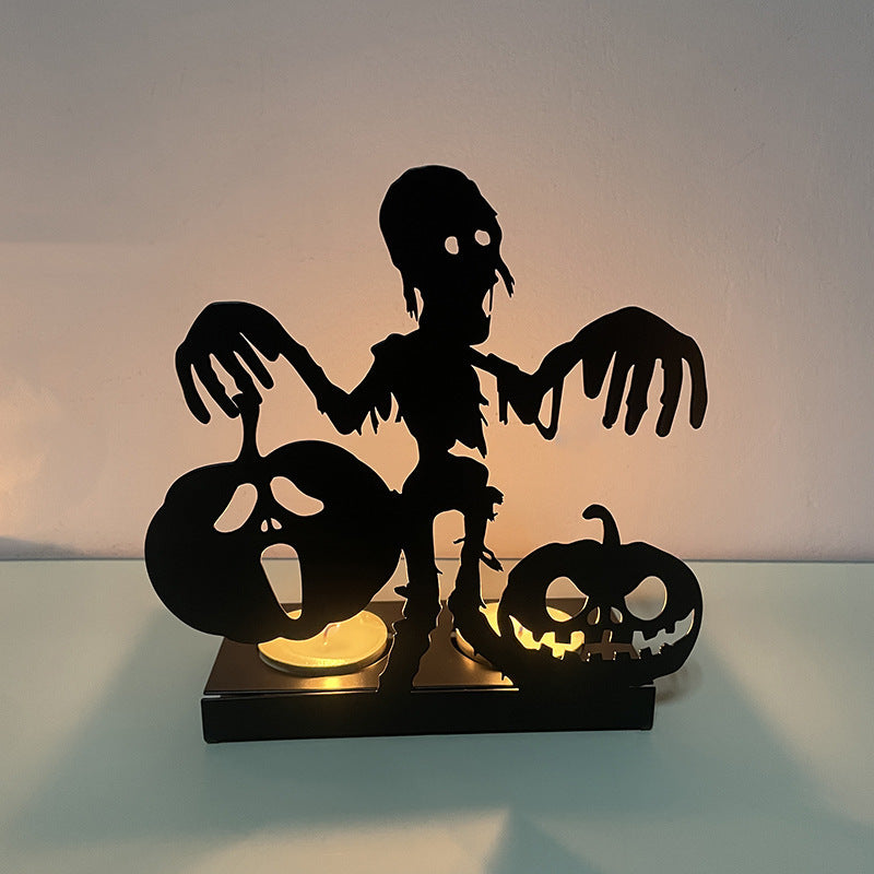 Wansheng Pumpkin Lamp Skull Candle Holder