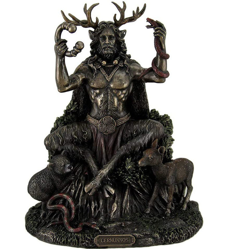 Resin Horned Animal God Statue Craft Garden Ornament