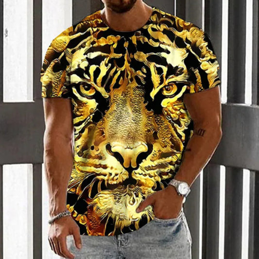 Men's Short-sleeved T-shirt Color Printed T-shirt Top