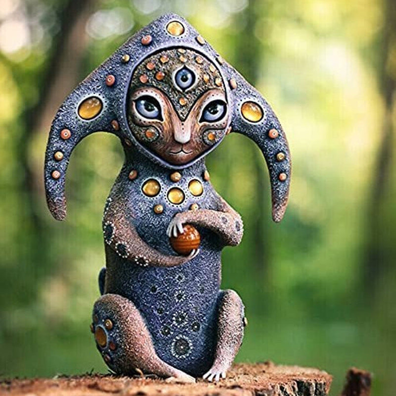Three-eyed Alien Magic Resin Ornament
