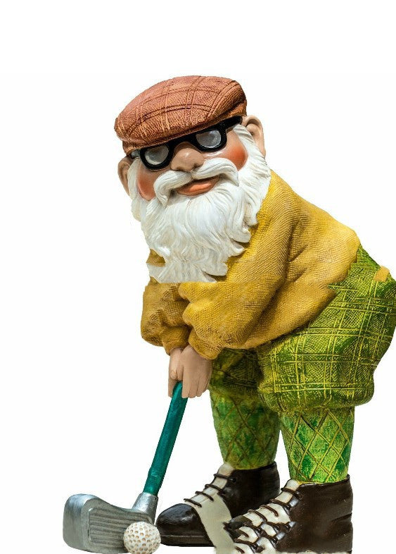 Le Jardin Est Décoré Avec Statues De Golf Gnomes