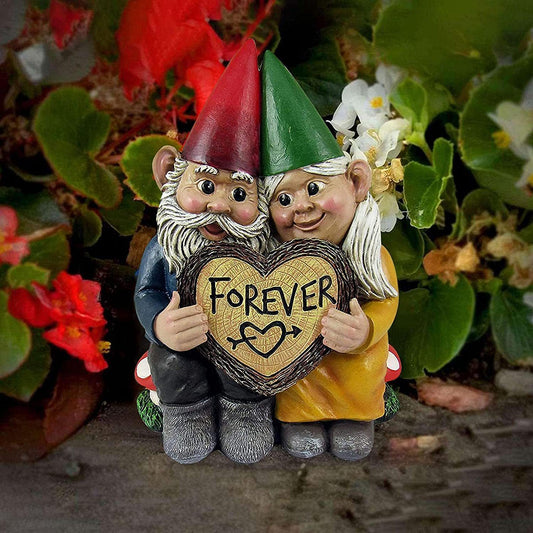 Garden Dwarf Couple Holding Love Statue Falling Resin Couple Dwarf Decorations Table Decorative Ornaments