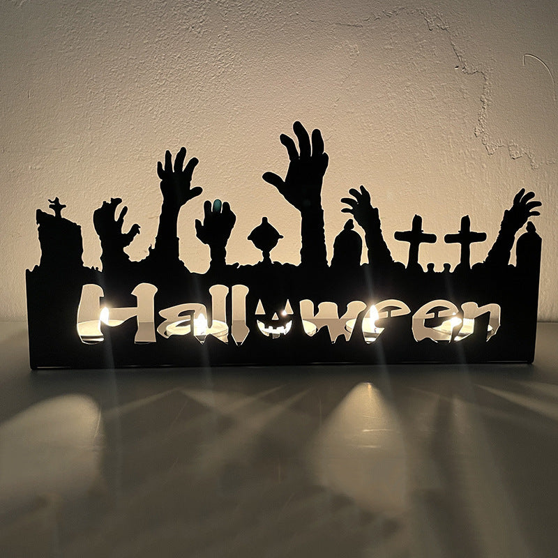 Wansheng Pumpkin Lamp Skull Candle Holder
