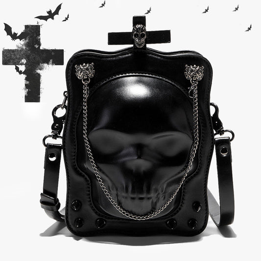 Sac à bandoulière style gothique foncé, sac à bandoulière | sac à bandoulière carré | sac de personnalité | sac à bandoulière | pour femmes
