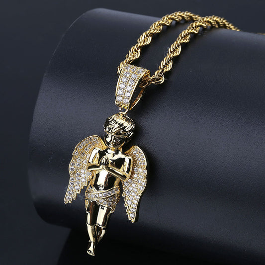 Europe And The United States Hot Selling Hands Together Angel Pendant