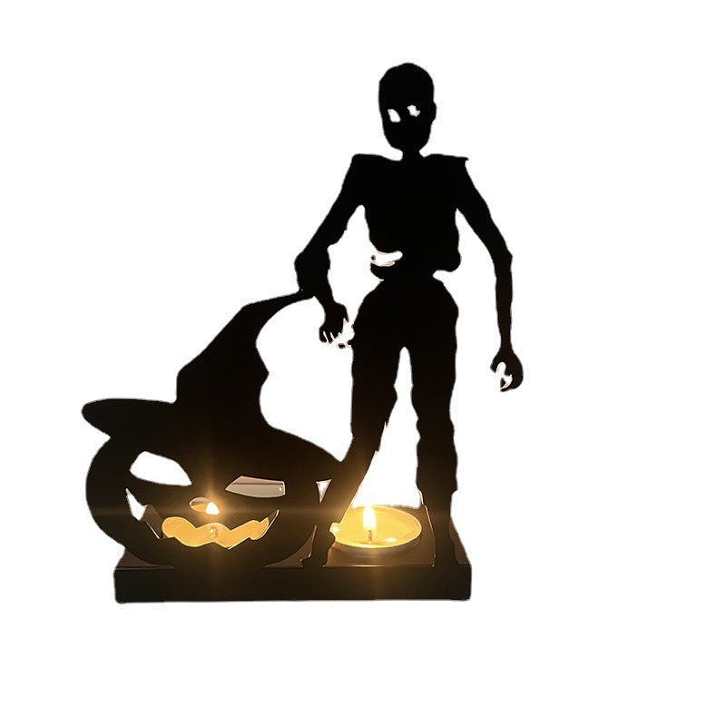 Wansheng Pumpkin Lamp Skull Candle Holder
