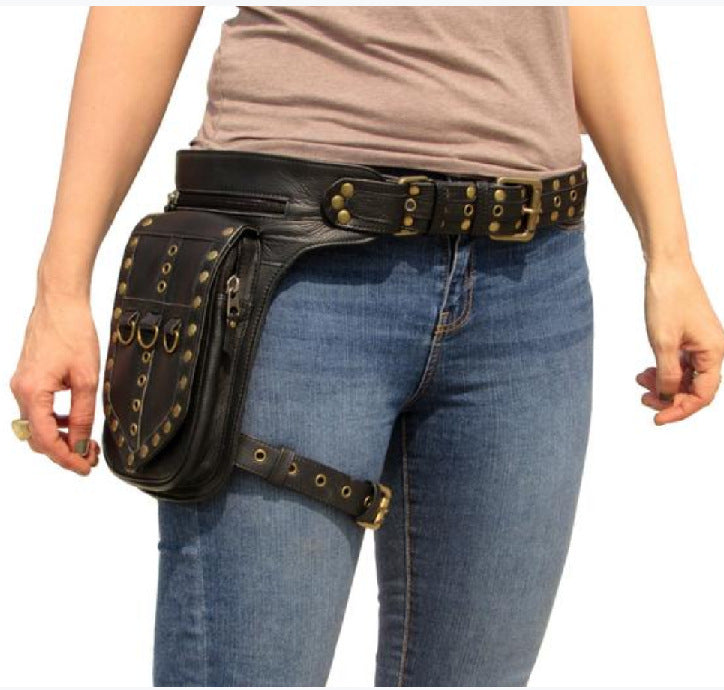 Médiévale Punk Européen Et Américain Rétro Ceinture Satchel