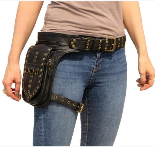Médiévale Punk Européen Et Américain Rétro Ceinture Satchel