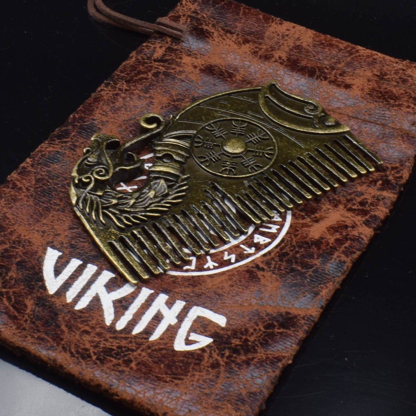Acier inoxydable scandinave Viking Bronze titane acier peigne