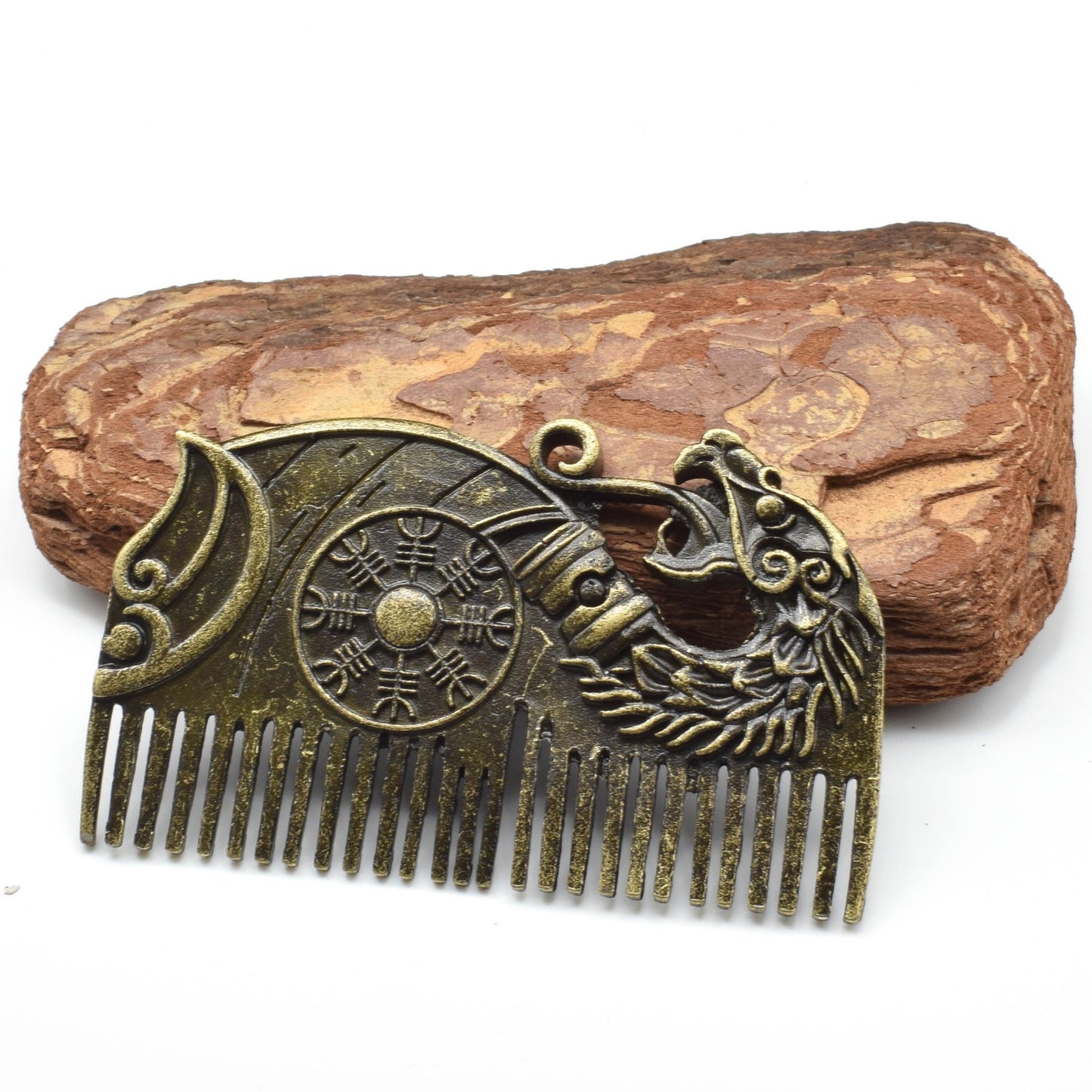 Acier inoxydable scandinave Viking Bronze titane acier peigne