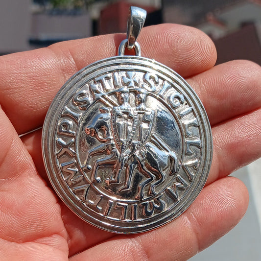 Templar Amulet, Ancient Sterling Silver Amulet, Medieval Knight